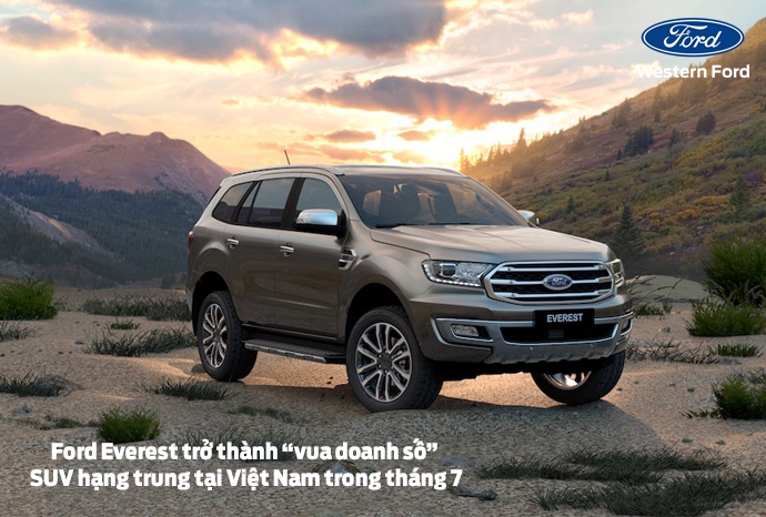 Ford Everest bất ngờ trở thành “vua doanh số” SUV hạng trung tại Việt Nam trong tháng 7